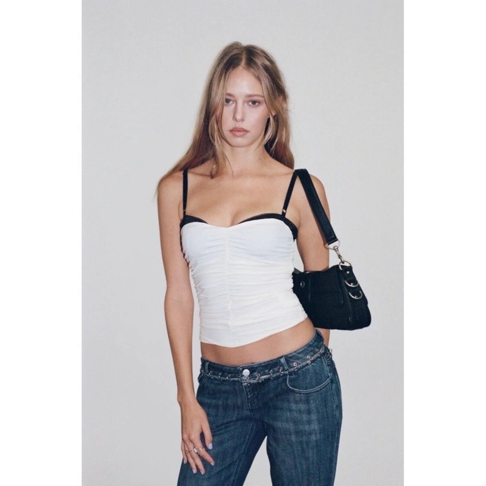 NWT Miaou Renzo Tube Top in Cream Size Large